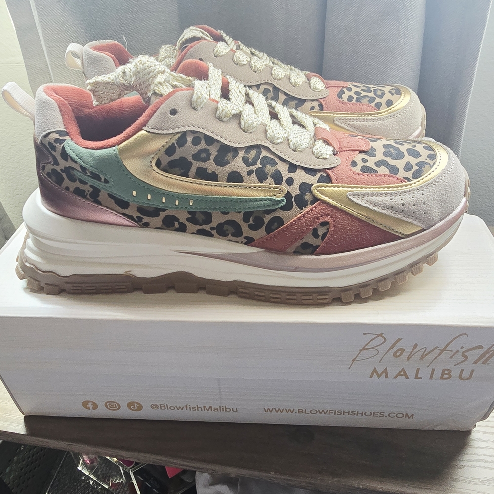 Blowfish Multicolor Leopard Print Sneakers